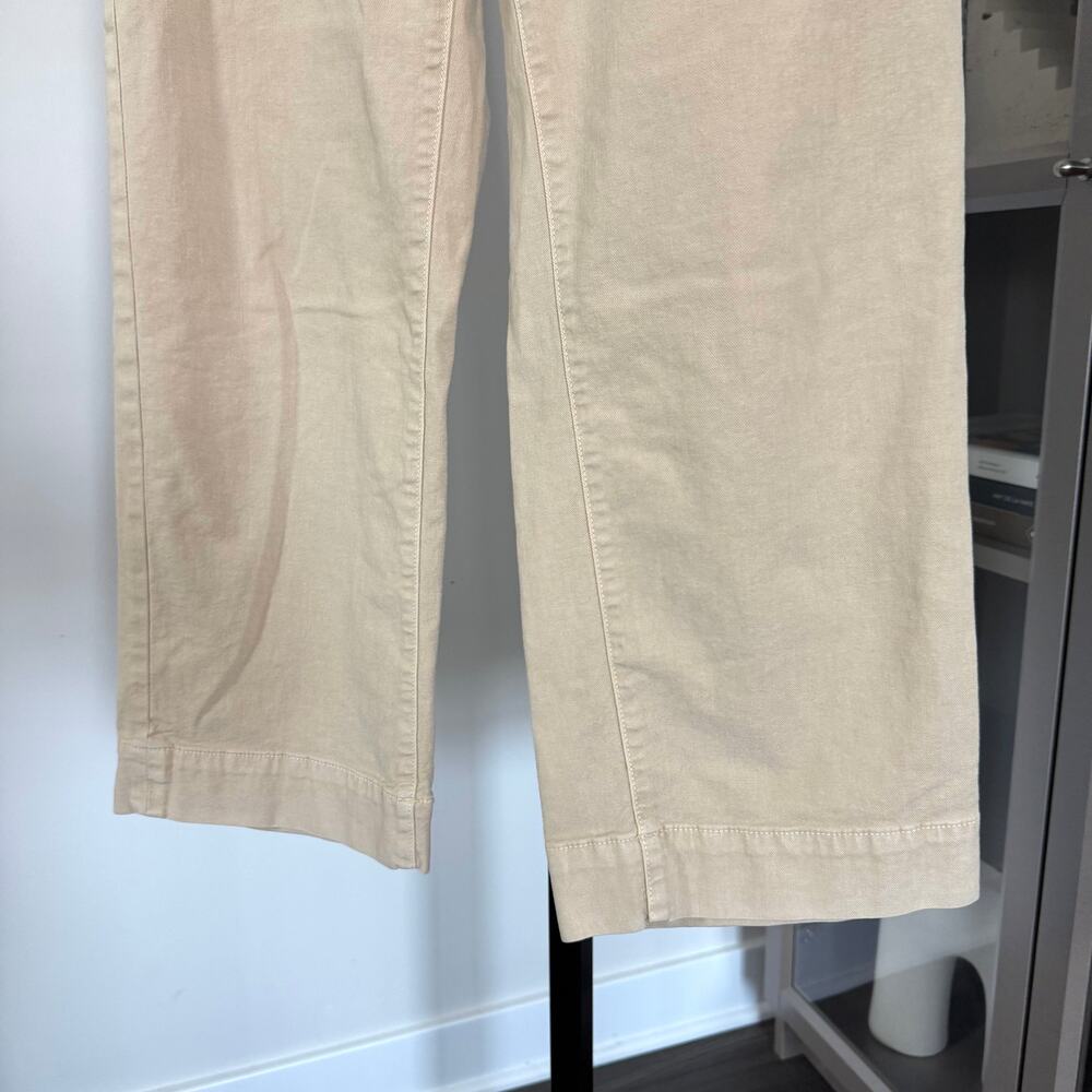Mother The Cinch Greaser High Rise Wide Leg Tan Trouser 30 Chalk It Up Jeans - Picture 4 of 7